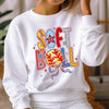 Brushstroke Softball Mom Coquette Family Bright Shirt HO82 893548