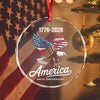 Celebrate 250 Years of America USA Anniversary 1776-2026 Glass Ornament HO82 894522