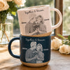 Custom Couple Photo Sketch Line Together & Forever Engraved Pottery Mug LM32 670075