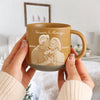 Custom Couple Photo Sketch Line Together & Forever Engraved Pottery Mug LM32 670075