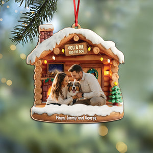 Custom Photo You & Me And The Dog - Personalized 3D Effect Acrylic Ornament LM32 895959