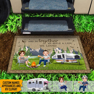 GeckoCustom And So Together We Built A Life We Loved Camping Doormat HN590