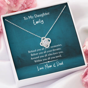 GeckoCustom Behind You All Your Memories Personalized Graduation Message Card Necklace C219