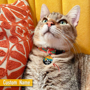 GeckoCustom Camping Dog Acrylic ID tag, Camping Dog Tag HN590