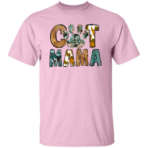 GeckoCustom Cat Mama Leopard Shirt Basic Tee / Light Pink / S