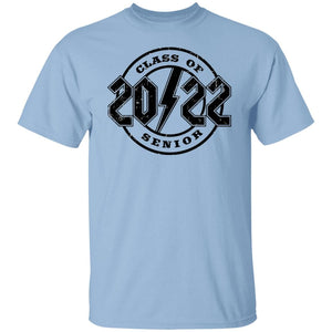 GeckoCustom class of 2022 rock style senior White Senior Basic Tee / Light Blue / S