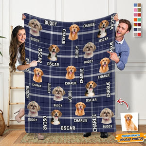 GeckoCustom Custom Face Photo With Accessories Pattern Blanket T286 HN590