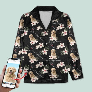 GeckoCustom Custom Photo Dog Cat A Simple Woman Pajamas N304 HN590 For Adult / Only Shirt / XS
