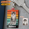 GeckoCustom Custom Photo Vintage Retro Dog Cat Acrylic Keychain K228 HN590 60mmW x 40mmH