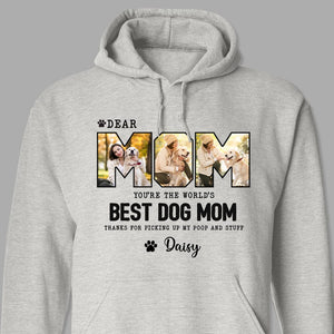 GeckoCustom Custom Photo You're The World's Best Dog Mom Bright Shirt K228 889104 Pullover Hoodie / Sport Grey Colour / S