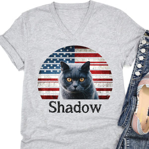 GeckoCustom Dog Cat Vintage Retro Photo Shirt Personalized Custom Photo Dog Cat Pet Bright Shirt C548