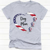 GeckoCustom Dog Mom 4th Of July Personalized Custom Dog Bright Shirt C399 Women Tee / Light Blue Color / S