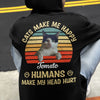 GeckoCustom Dogs Cats Make Me Happy Personalized Custom Photo Dogs Cats Backside Shirt C450