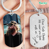 GeckoCustom Drive Safe Daddy Family Metal Keychain Upload Photo, HN590