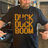 GeckoCustom Duck Duck Boom Hunting Shirt, Hunter Gift HN590 Basic Tee / Black / S