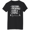 GeckoCustom Freedom Fireworks Stars And Stripes 4th of July Shirt Women T-Shirt / Black / S