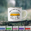 GeckoCustom Home is where we park it Camping Steel Mug, Camping Gift, Camping Mug HN590 Metal
