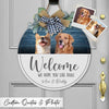 GeckoCustom Hope you like Big Dog Wooden Door Sign With Wreath, Upload Photo HN590