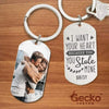 GeckoCustom I Want Your Heart Valentine Metal Keychain HN590