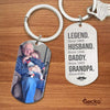 GeckoCustom Legend Husband Daddy Grandpa Family Metal Keychain HN590 With Gift Box (Favorite) / 1.77" x 1.06"