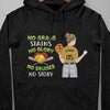 GeckoCustom No Grass Stains No Story No Bruises No Glory Softball Girl Shirt Pullover Hoodie (Favorite) / Black Colour / S