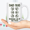 GeckoCustom Papa Bear Dad Bod Working On My Six Pack Personalized Custom Family Mug C322