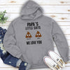 GeckoCustom Papa's Little Shits Personalized Custom Family Shirt C294 Pullover Hoodie / Sport Grey Colour / S