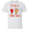 GeckoCustom Party in the USA Fourth of July Shirt H403 Basic Tee / White / S