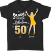 GeckoCustom Personalized Custom Birthday T Shirt, Sassy Classy Fabulous Shirt, Birthday Gift Women T Shirt / Black / S