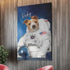 GeckoCustom Personalized Custom Dog Photo Print Canvas, Funny Pet Astronaut Canvas, Dog Lovers Gift 8"x12"