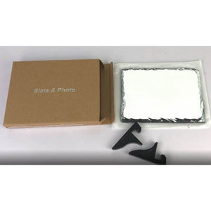 GeckoCustom Personalized Custom Family Photo Memorial Stone Slate, Your Life Was A Blessing Your Memory A Treasure, Memorial Gift