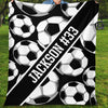 GeckoCustom Personalized Custom Soccer Blanket H533 VPS Cozy Plush Fleece 30 x 40 Inches (baby size)