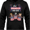 GeckoCustom Personalized Custom T Shirt, Dog Lover Gift, 4th Of July Gift, Star Spangled Dog Dad Pullover Hoodie / Black Colour / S
