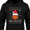GeckoCustom Personalized Custom Ugly Christmas Basketball Sweatshirt C565 Pullover Hoodie / Black Colour / S