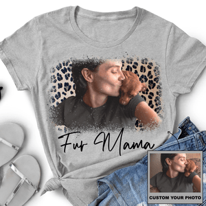 GeckoCustom Personalized Vintage Photo Custom Dog Shirt, Gift For Dog Lover, Fur Mama Fur Grandma