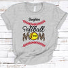 GeckoCustom Softball Mom Shirt Personalized Custom Softball Shirt H498 Basic Tee / White / S