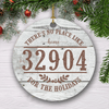 GeckoCustom There's No Place Like , Custom Zip Code Ornament, SG02