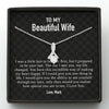 GeckoCustom To My Wife Girlfriend Personalized Message Card Necklace T84 Alluring Beauty
