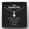 GeckoCustom To My Wife Girlfriend Personalized Message Card Necklace T96 Alluring Beauty