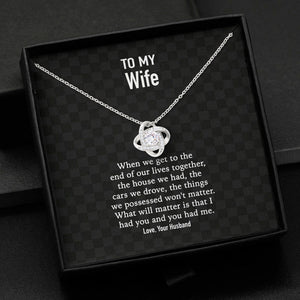 GeckoCustom To My Wife When We Get To The Custom Message Card Necklace