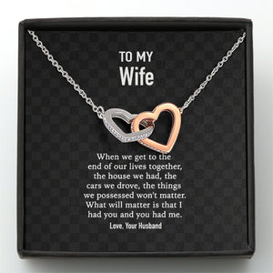 GeckoCustom To My Wife When We Get To The Custom Message Card Necklace