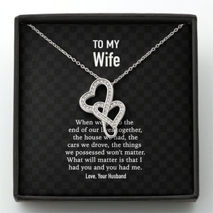 GeckoCustom To My Wife When We Get To The Custom Message Card Necklace