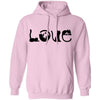 GeckoCustom Unisex Sweatshirt Hoodie, Cat Lover Gift, Love Cat Pullover Hoodie / Light Pink / S