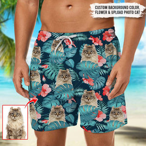 GeckoCustom Upload Photo Cat Beach Short, HN590