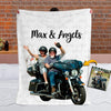 GeckoCustom Upload Your Photo Biker Blanket, Motorcycle Blanket, HN590