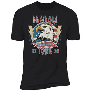 GeckoCustom Vintage 4th of July American Flag Freedom Shirt Premium Tee / Black / X-Small
