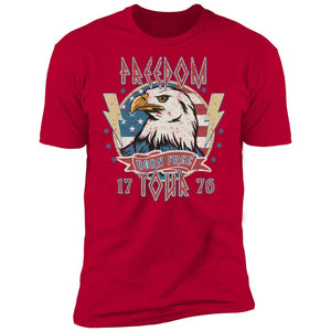 GeckoCustom Vintage 4th of July American Flag Freedom Shirt Premium Tee / Red / X-Small