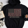 GeckoCustom Vitage American Flag Tee with States Personalized Custom 4 Th Of July Shirt H380