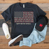 GeckoCustom Vitage American Flag Tee with States Personalized Custom 4 Th Of July Shirt H380