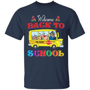 GeckoCustom Welcome Back To School Shirt H425 Youth T-Shirt / Navy / YXS